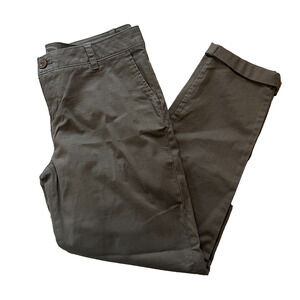 G.H. Bass Olive Green Chino Rolled Cuff Pants - Size 10